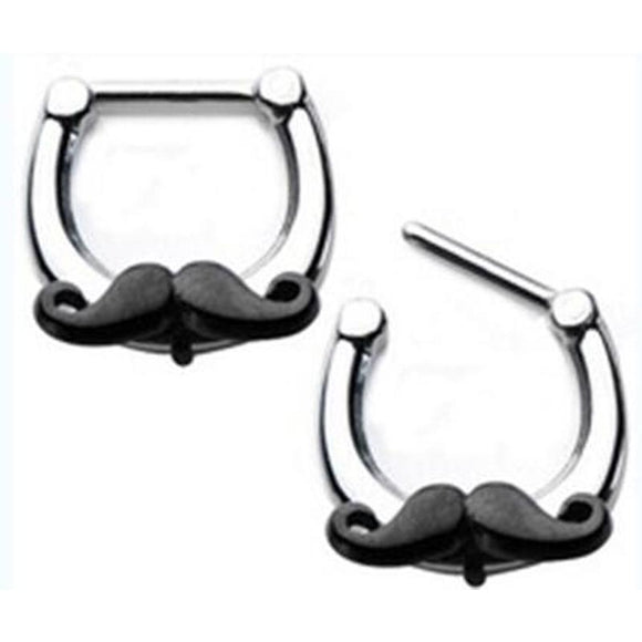 Mustache Hoop Nose Ring