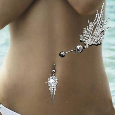 Crystallized Belly Piercing