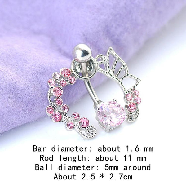Hollow Belly Button Piercing