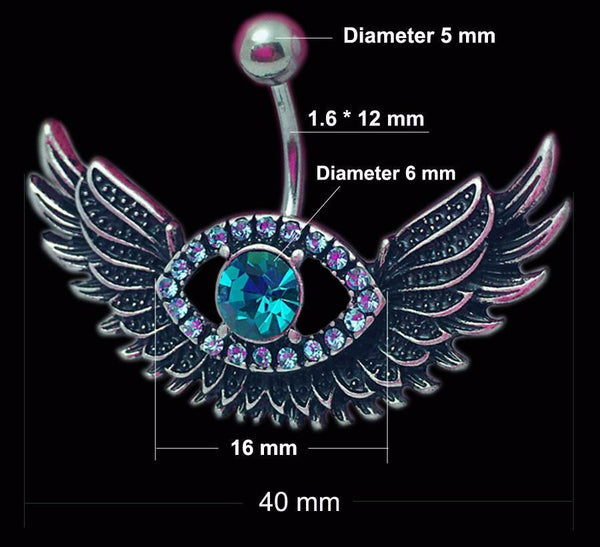 Ombre Wing Belly Ring